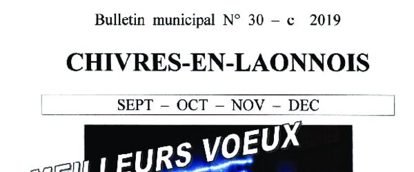 Bulletin municipal Septembre à Décembre 2019