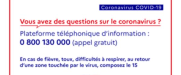Affiche Questions sur le coronavirus